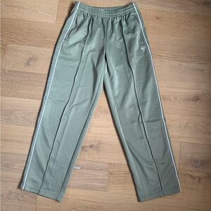 TNA Sage Green Wide Leg Track Pants